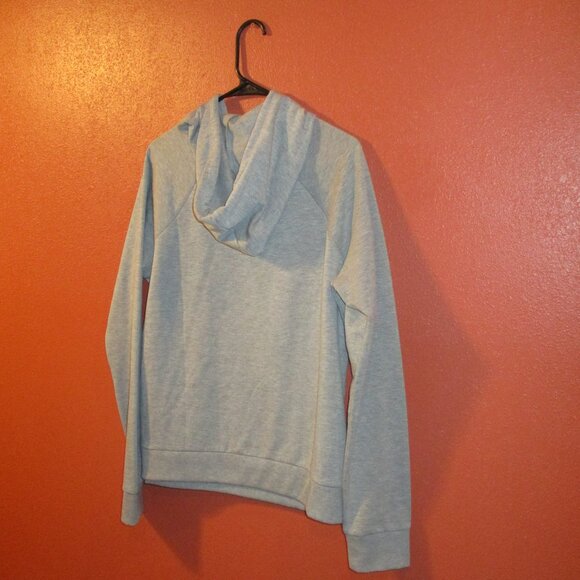 BEBE Sport Woman Large Gray Black Graphic Warm Long Sleeve Pullover Hoodie - Picture 6 of 8